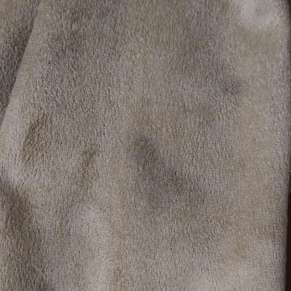 Reverse Vintage Tan Suede Faux Fur Collared Long Sleeve Button Up Jacket Coat - Picture 8 of 8